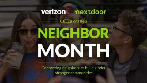Nextdoor and Verizon reunite for nationwide Neighbor Month Celebrations (Graphic: Business Wire)