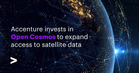 At this year’s World Satellite Business Week in Paris, Accenture announced an investment and collaboration with Open Cosmos, a space technology company that focuses on the design, manufacturing and integration of satellites. (Graphic: Business Wire)