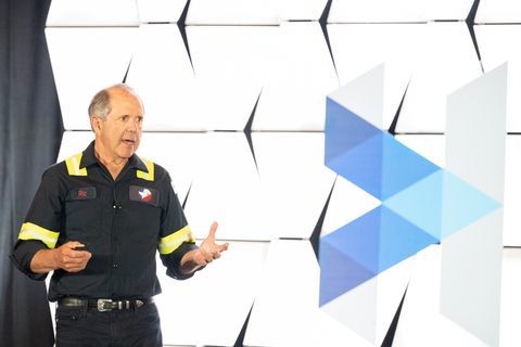 original Chairman of the Port of Houston Authority Commission Ric Campo delivers the 2023 State of the Port Address to the Greater Houston Partnership sold-out audience of business, industry, community leaders, and elected officials. (Photo: Business Wire)