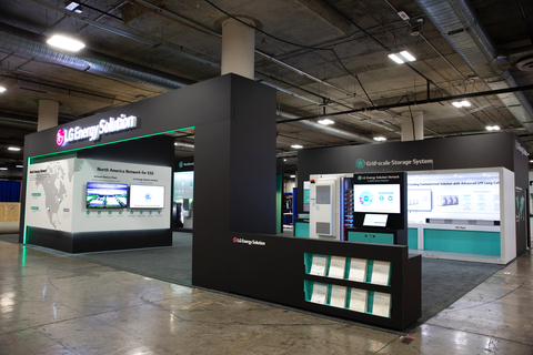 thumbnail Corner view of LG Energy Solution RE+ booth: Sands Level 1 — 13086 (Photo: Business Wire)