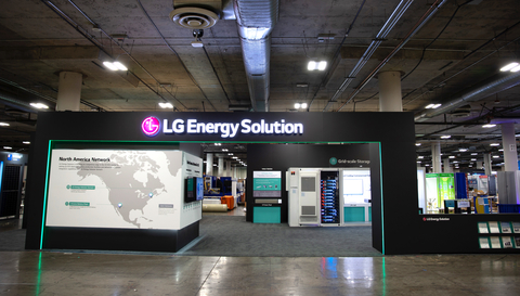 Front view of LG Energy Solution RE+ booth: Sands Level 1 — 13086 (Photo: Business Wire)