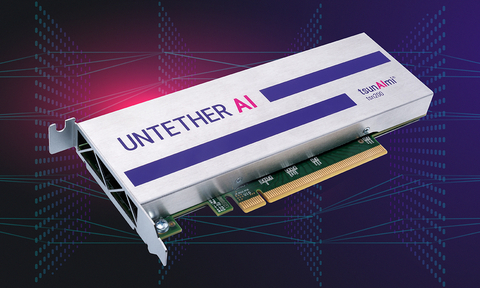 Untether AI’s tsunAImi tsn200 Accelerator Card (Photo: Business Wire)