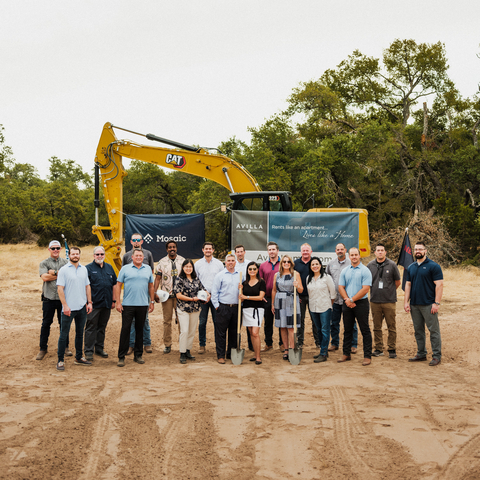 Mosaic, a institutional-grade build-to-rent general contractor, celebrates groundbreaking at Avilla Berry Creek, a 224-unit build-to-rent community in Georgetown, Texas, with developer NexMetro Communities. (Photo: Business Wire)