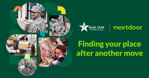 Blue Star Families and Nextdoor Partner to Welcome Military Families on the Move (Graphic: Business Wire)