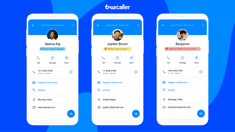 original Truecaller introduces new Anti Fraud Feature – Search Context (Photo: Business Wire)