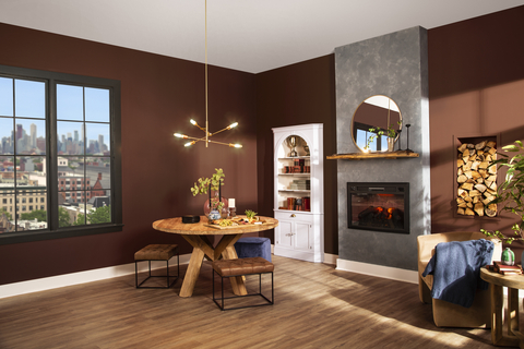 Chocolate Cherry, the 2024 Zinsser® SmartCoat® wall paint color of the year, allows users to bring limitless expression and personal flare to any room. (Photo: Rust-Oleum)