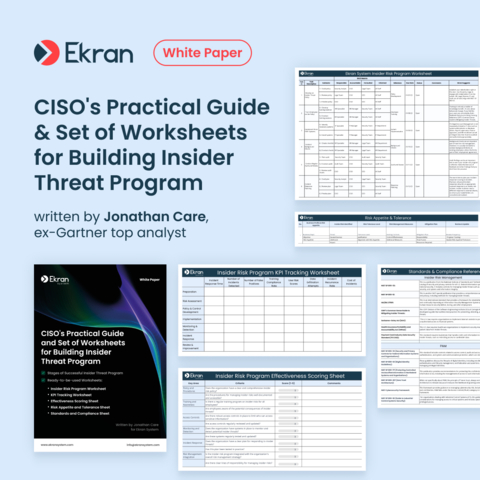CISO's Practical Guide and Set of Worksheets for Building Insider Threat Program (Graphic: Business Wire)