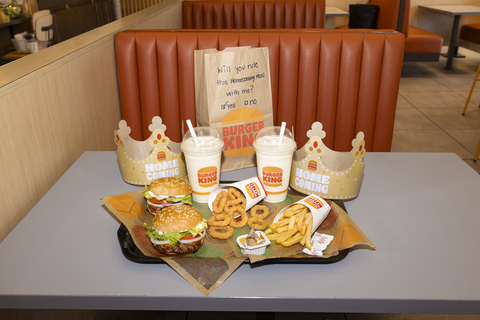Available for a limited time at participating restaurants starting Sept. 21, the BK® Homecoming Meal aims to make it easier than ever for HoCo-goers to rule dinner and the dance floor with the perfect meal for two – two Whopper® Jr. sandwiches, two milkshakes, one small order of onion rings, one small order of French fries, and two crowns for $10. (Photo: Business Wire)