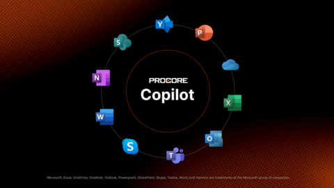 Procore and Microsoft are working together to extend the power of Procore Copilot enabled by Microsoft Azure OpenAI Service, into the Microsoft products Procore’s customers use every day. (Graphic: Business Wire)