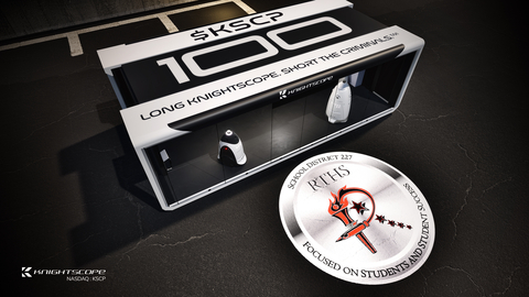 original Knightscope Robot Roadshow Makes 100th Landing and California Market Renews Contract for 5th Year (Graphic: Business Wire)