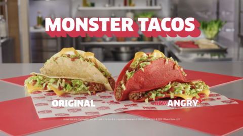 Jack in the Box, home of the menu with the most variety, announces the return of the Monster Taco along with a spicy twist on the fan-favorite specialty taco – introducing the extra spooky Angry Monster Taco. (Photo: Business Wire)