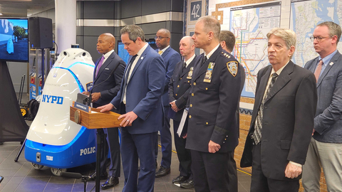 NYPD Launches Knightscope Security Robot Service in Manhattan Subway (Photo: Business Wire)