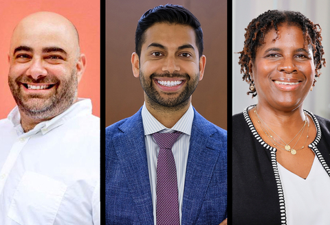 Northwell Health’s Drs. Eric Cioè-Peña (left), Chethan Sathya (middle), Dawnette Lewis will be speaking at the 2023 HLTH Conference. (Credit: Northwell Health)