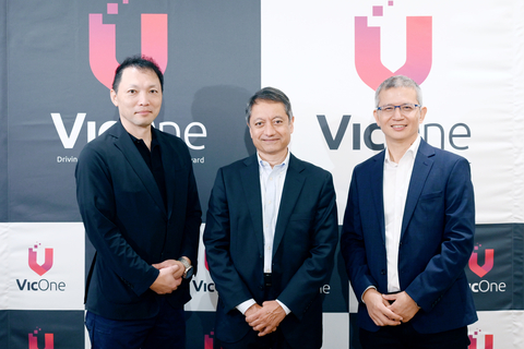From left, Masanori Namba, VicOne’s Vice President of Automotive Business, Global Headquarters; Mahendra Negi, Chairman of VicOne; and Max Cheng, CEO of VicOne, at the opening of VicOne’s global headquarters in Tokyo, Japan September 26, 2023. (Photo: Business Wire)