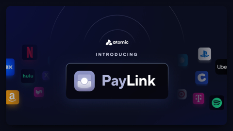 Atomic's new PayLink suite is a set of financial tools that enable consumers to connect merchant accounts, streaming services, and recurring bills to their financial institution's app seamlessly updating their payment methods on file and enabling a one-stop hub for reviewing upcoming expenses. By streamlining the account-switching experience, Paylink makes it easier to switch primary relationships, aligning with the CFPB's open banking vision. Leveraging cutting-edge TrueAuth technology, PayLink ensures top-tier security by allowing users to authenticate directly on their devices, without ever sharing login credentials. (Graphic: Business Wire)