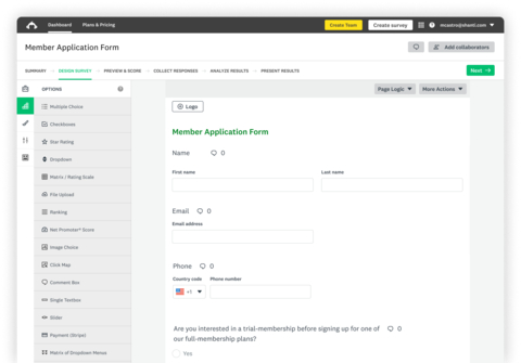 original Creating a form in SurveyMonkey is a seamless experience, as illustrated in the intuitive design set up image. (Graphic: Business Wire)