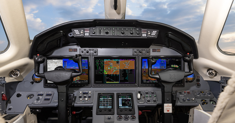 Garmin’s G5000 avionics suite is designed to provide pilots with an intuitive and modern flight deck, including three landscape-oriented displays with split-screen capability, intuitive touchscreen controllers, and geo-referenced Garmin SafeTaxi® airport diagrams. (Photo: Business Wire)