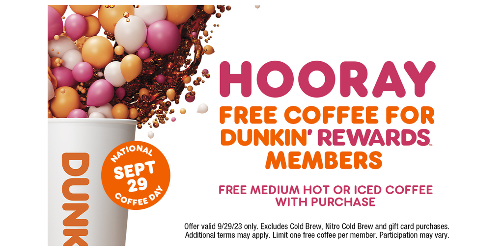 Dunkin’ Celebrates National Coffee Day With Rewards Offer And Little