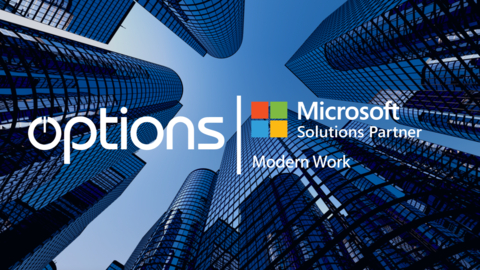 Options today announced its recognition as a Microsoft Solutions Partner for Modern Work. (Graphic: Business Wire)