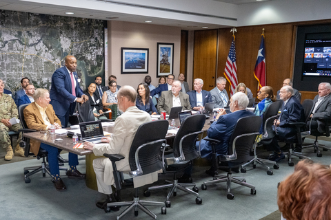 original Congressman Wesley Hunt attends the Port Houston Commission meeting to personally express sincere appreciation for Port Houston and the Houston Ship Channel. He underscored that he and local members of Congress work together for the benefit of the community and the greater good of the Houston region. (Photo: Business Wire)