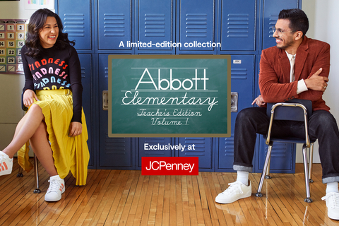 JCPenney and Warner Bros. Discovery Global Consumer Products debuted its new, exclusive “Abbott Elementary” collection, featuring apparel designed to elevate everyday fashion with the ultimate role models – teachers – in mind. (Photo: Business Wire)