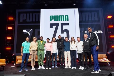 Das Sportunternehmen PUMA und seine Weltklasseathlet*innen haben einige der denkwürdigsten Augenblicke der Sportgeschichte der vergangenen 75 Jahre Revue passieren lassen, um das Jubiläum der schnellsten Sportmarke der Welt zu feiern. (Foto: Business Wire)
