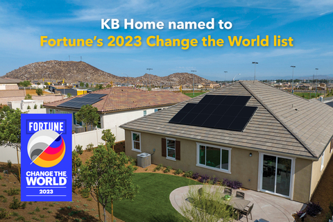 KB Home first and only homebuilder named to Fortune’s 2023 Change the World List (Photo: Business Wire)