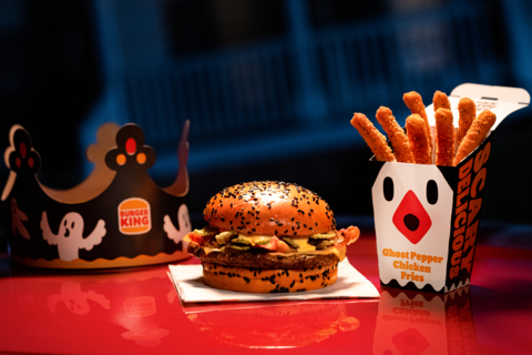 Burger King welcomes “Spooky Season” with the return of the Ghost Pepper Whopper and all new Ghost Pepper Chicken Fries – available starting October 12 while supplies last. (Photo: Business Wire)