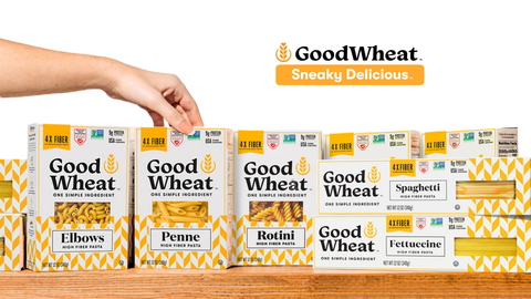 GoodWheat pasta has the delicious taste and texture everyone loves with 4x the fiber of regular wheat pasta and 9 grams of protein per serving. (Photo: Business Wire)