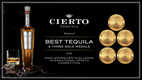 Cierto Tequila Wins Best Tequila and Three Gold Medals at the 2023 Sommelier Challenge International Spirits Competition (Photo: Business Wire)
