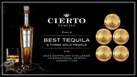 original Cierto Tequila Wins Best Tequila and Three Gold Medals at the 2023 Sommelier Challenge International Spirits Competition (Photo: Business Wire)