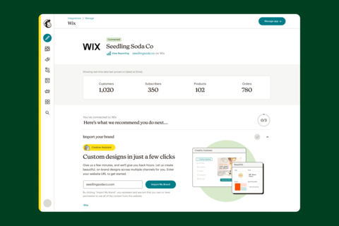 Coming soon, Mailchimp users with a Wix account will be able to seamlessly sync and organize their customer data with a Mailchimp and Wix collaboration. (Graphic: Business Wire)