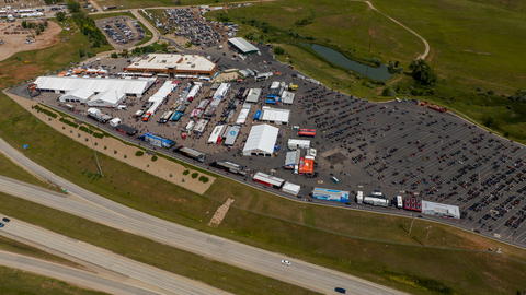 original Aerial photo of Black Hills Harley-Davidson during the 2023 Rally at Exit 55. (Photo: Business Wire)