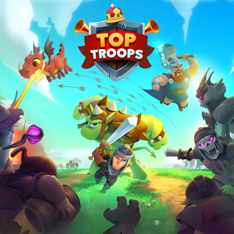 Zynga Inc., a wholly-owned publishing label of Take-Two Interactive Software (NASDAQ: TTWO), today announced that its studio, Socialpoint, launched Top Troops, a new mobile game that blends mobile strategy, RPG, and merge mechanics to create a thrilling medieval fantasy adventure of combat and conquest. (Graphic: Business Wire)