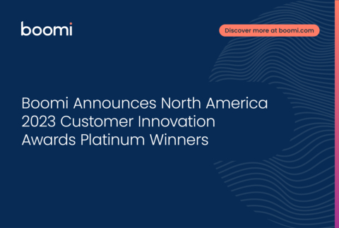 original Boomi Announces North America 2023 Customer Innovation Awards Platinum Winners (Graphic: Business Wire)
