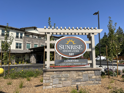 thumbnail Sunrise of Cupertino is located at 581 E. Fremont Ave., Sunnyvale, CA, 94087. The community offers in-person tours, virtual tours, and assessments to identify each resident's unique needs. (Photo: Business Wire)