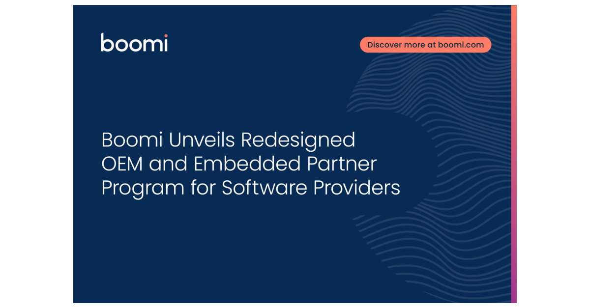 Oem Programme Boomi為軟體供應商推出重新設計的OEM和嵌入式合作夥伴計畫 | Business Wire
