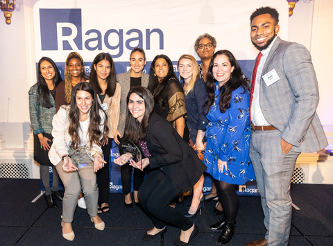 Team Schein Members represent Henry Schein, Inc. at the Ragan CSR and Diversity Awards Ceremony in New York. Back row, left to right: Bindi Mehta (Corporate Account Executive), Asia Marin (Events Marketing Specialist), Nayrelin Rubio (Corporate Affairs Intern), Carol Rodriguez-Bernier (VP, Human Resources Strategy, Operations and Inclusion), Seema Bhansali (VP, Team Schein Member Experience & Inclusion), Hallie Johnston (Director, Equipment Supply Chain, U.S. Dental), Ann Marie Gothard (VP, Global Corporate Media Relations), Margaret Watt (Director, Supply Chain Strategy and Analytics), and Malik Seelal (Corporate Affairs Specialist II). Front row, left to right: Pam Richter (Director, Corporate Affairs and Inclusion) and Amanda Dellacroce (Manager, HR Strategy and Planning). Photo credit: Ragan Communications