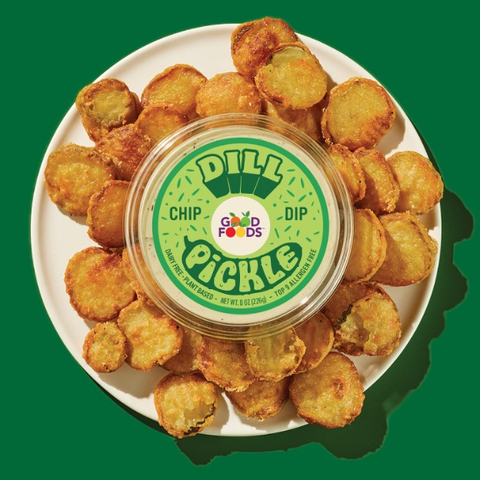 Good Foods has debuted Dill Pickle Chip Dip, the first product in its new allergen-friendly, chip-inspired dip line. (Photo: Business Wire)