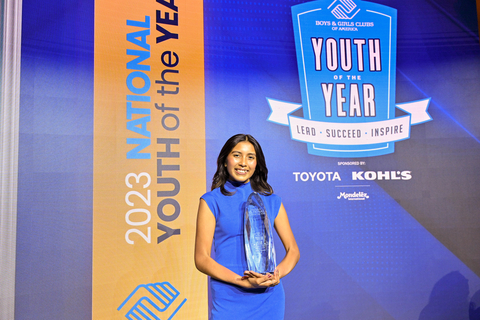 Alejandra L. of Boys & Girls Club of McAllen (Texas) is named Boys & Girls Clubs of America’s 2023 National Youth of the Year, serving as an ambassador for more than 3.3 million teens nationwide. (Adam Hunger/AP Images for Boys & Girls Clubs of America) (Photo: Business Wire)