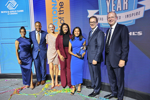 Misty Copeland, professional ballerina, Boys & Girls Club alum and National Youth of the Year Ambassador celebrates the 2023 National Youth of the Year award with TODAY’s Craig Melvin, broadcaster Lindsay Czarniak, Asha HR; 2022-2023 National Youth of the Year, Alejandra L., Boys & Girls Clubs of America’s 2023 National Youth of the Year, Chris Abele Board Chair of Boys & Girls Clubs of America, Jim Clark, President and CEO of Boys & Girls Clubs of America. (Photo: Business Wire)