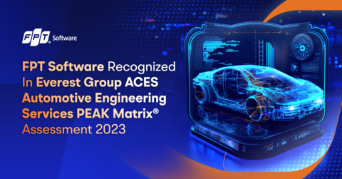 FPT Software has been recognized in Everest Group Autonomous, Connected, Electric, and Shared (ACES) Automotive Engineering Services PEAK Matrix® Assessment 2023. (Photo: Business Wire)