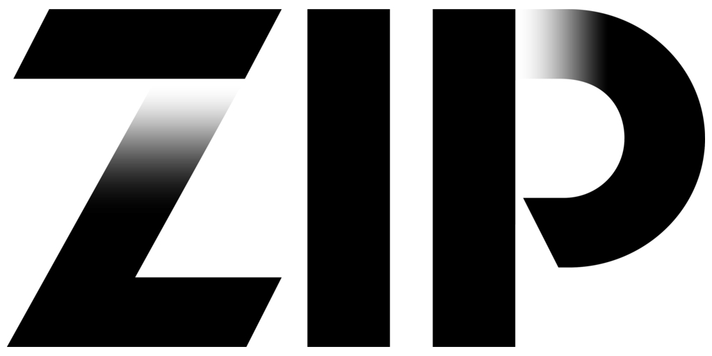 Zip primary logo black