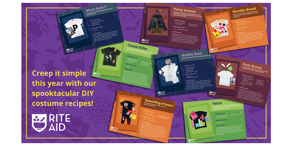 Creep It Simple Rite Aid Releases DIY Halloween Costume Recipe Cards