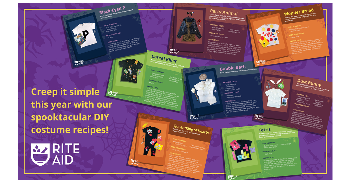 Creep It Simple: Rite Aid Releases DIY Halloween Costume Recipe Cards