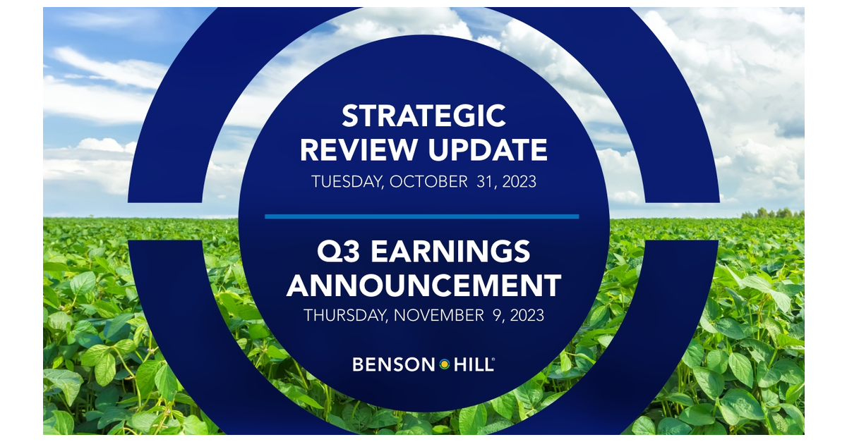 Benson Hill Announces Strategic Review Update, Third Quarter Earnings