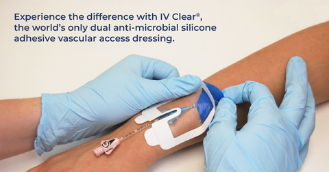 Covalon's IV Clear® dressing is the world's only dual antimicrobial silicone adhesive vascular access dressing. (Photo: Business Wire)