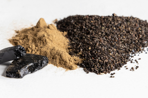 original Owens Corning and its partners have successfully deconstructed asphalt shingles into their component parts. Shown here, from left, is asphalt, filler, and granules extracted from waste shingles. (Photo: Business Wire)