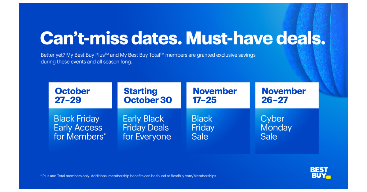 Best Buy reveals its 2023 Black Friday deals will start on Oct. 30