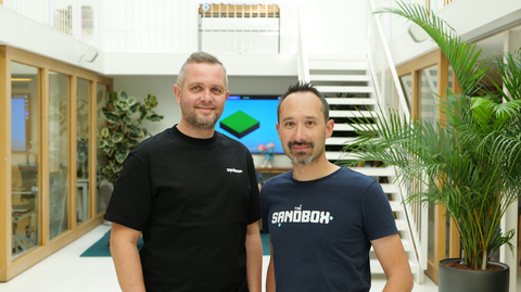 Nicola Sebastiani (left) and The Sandbox co-founder Sébastien Borget (Photo: Business Wire)